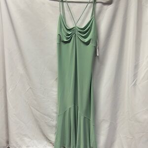 Big Heaven Elegant Green Spaghetti Strap Dress -NEW